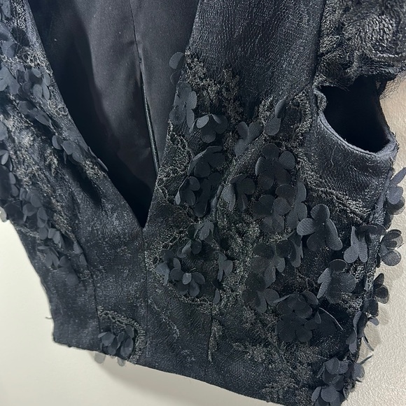 Dress The Population Black Lace Two Piece Lace Crop Top & Midi Skirt Size Small - Picture 10 of 16